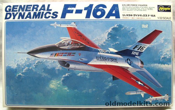 Hasegawa 1/32 General Dynamics F-16A Fighting Falcon - Prototype or USAF 50747, S20 plastic model kit